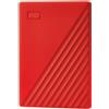 WESTERN DIGITAL HDD Esterno Western Digital My Passport 4 TB Rosso