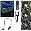 LIAN LI Ventola Lian Li UNI FAN SL Ventola LCD Wireless ARGB PWM Kit da 3 con controller Lama Inversa 120mm Nero