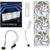 LIAN LI Ventola Lian Li UNI FAN SL Ventola Wireless ARGB PWM Kit da 3 con controller Lama Inversa 120mm Bianco