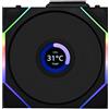 LIAN LI Ventola Lian Li UNI FAN TL Wireless LCD Lama Inversa 120mm ARGB PWM Nero