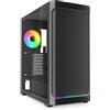 SHARKOON Case Sharkoon AK4W RGB Strip Midi Tower Vetro Temperato Nero