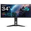 GIGABYTE Monitor Gigabyte MO34WQC 34'' WQHD Curvo QD-OLED USB-C 175Hz Nero
