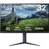 LG Monitor LG UltraGear 32GS85QX-B.AEU 31'' WQHD IPS HDMI DP USB-Hub 180Hz Grigio Scuro