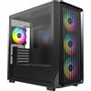 MONTECH Case Montech X5M Midi-Tower Micro-ATX ARGB Vetro Temperato Nero