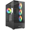SHARKOON Case AK6 RGB Black Vetro Temperato Nero