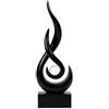 AWNR Scultura astratta nera: statua di fiamma con sfera di vetro statuette d'arte in resina - Centrotavola unico per la decorazione domestica moderna