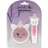 Very Bella Unicorn Set - Kit trucco per bambini con 1 lucidalabbra e 1 ombretto - Set magico di bellezza a tema unicorno per ragazze dai 6 anni in su - Perfetto per vestire, giochi creativi e idee