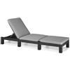 Allibert Keter Lettino Daytona Graphite Con Cuscino Cod. 94022