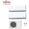Fujitsu Climatizzatore Condizionatore Fujitsu Dual Split Inverter Serie Knca 7000+9000 Con Aoyg14kgtb2 - New R-32 Wi-Fi Integrato Kn 7+9