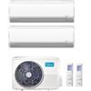 Midea Climatizzatore Condizionatore Dual Split Inverter Midea Breezeless+ R-32 9000+12000 Btu A++ 9+12 Con M2og-14hfn8-Q Wi-Fi Incluso New
