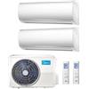 Midea Climatizzatore Condizionatore Dual Split Inverter Midea Right R-32 9000+12000 Btu Con M2od-18fn8-Q Chiavetta Wi-Fi Omaggio Classe A++ - New - 9+12