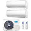 Midea Climatizzatore Condizionatore Dual Split Inverter Midea Right R-32 9000+9000 Btu Con M2og-14hfn8-Q Chiavetta Wi-Fi Omaggio Classe A++ - New - 9+9