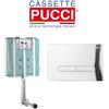 Pucci Cassetta Di Scarico Da Incasso Modello Pucci Eco Completa Di Placca Eco Tratto Cromata