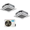 Midea Climatizzatore Condizionatore Dual Split Midea A Cassetta 4 Vie R-32 12000+12000 Con M20-18fn8-Q - New 12+12