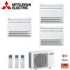Mitsubishi Electric Climatizzatore Condizionatore Mitsubishi Electric Trial Split Inverter Pavimento Console Msz-Kt 9000+9000+9000 Btu Con Mxz-3f54vf Wi-Fi Optional R-32 9+9+9 A++