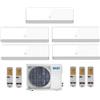 Baxi Climatizzatore Condizionatore Baxi Inverter Penta Split Halo Bianco 9000+9000+9000+9000+9000 Con Lsgt125-5m R-329+9+9+9+9 - New