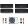 Baxi Climatizzatore Condizionatore Baxi Inverter Quadri Split Halo Nero Specchiato 9000+12000+12000+12000 Con Lsgt100-4m R-329+12+12+12 - New