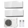Fujitsu Climatizzatore Condizionatore Fujitsu Dual Split Parete Inverter Serie Kg 9000+12000 Btu Con Aoyg14kbta2 9+12