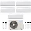 Samsung Condizionatore Samsung Inverter Penta Split Windfree Elite S2 7000+9000+9000+12000+12000 Con Aj100txj R-32 Classe A++ Wifi - New 7+9+9+12+12
