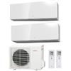 Fujitsu Climatizzatore Condizionatore Fujitsu Dual Split Parete Inverter Serie Km 7000+12000 Btu Con Aoyg18kbta2 7+12 - Wi-Fi Integrato