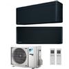 Daikin Climatizzatore Condizionatore Daikin Bluevolution Dual Split Inverter Stylish Black R-32 Wi-Fi 12000+15000 Con 2mxm68m9 - New Total Black Ftxa-Bb