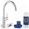Grohe Blue Pure Baucurve Miscelatore Monocomando Per Lavello Con Sistema Filtrante Dell'Acqua Finitura Cromo Lucido 30385000