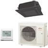 Fujitsu Climatizzatore Condizionatore Fujitsu Split Cassetta Kr Circular Flow Inverter Auxg18krlb 18000 Btu Monofase Con Filocomando E Griglia Inclusi Nero