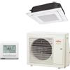 Fujitsu Climatizzatore Condizionatore Fujitsu Split Cassetta Kr Circular Flow Inverter Auxg30krlb 30000 Btu Monofase Con Filocomando E Griglia Inclusi Bianco
