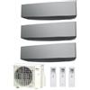 Fujitsu Climatizzatore Condizionatore Fujitsu Trial Split Parete Inverter Serie Ke Silver 9000+9000+12000 Btu R-32 Con Aoyg18kbta3 9+9+12