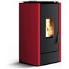 TermoVana Stufa A Pellet Termovana Casatelli Mod. Mattia 8 Con Rivestimento E Top In Acciaio Verniciato 7,2 Kw Colore Bordeaux