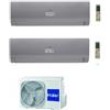 Climatizzatore Condizionatore Haier Dual Split Inverter Nebula Green Grey R-32 9000+18000 Con 2u50s2sf1fa Wi-Fi Ready 9+18