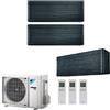 Daikin Climatizzatore Condizionatore Daikin Bluevolution Trial Split Inverter Stylish Blackwood R-32 Wi-Fi 7000+7000+18000 Con 3mxm52n - 7+7+18 - New Real Blackwood