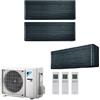 Daikin Climatizzatore Condizionatore Daikin Bluevolution Trial Split Inverter Stylish Blackwood R-32 Wi-Fi 9000+9000+9000 Con 3mxm52n - 9+9+9 - New Real Blackwood