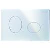 Pucci - Placca Di Comando Modello: Eco Ellisse 80000550 Con 2 Pulsanti Di Scarico Per Wc A Pavimento Bianca