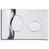 Pucci - Placca Di Comando Modello: Eco Ellisse 80000552 Con 2 Pulsanti Di Scarico Per Wc A Pavimento Cromo