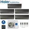 Haier Climatizzatore Condizionatore Haier Penta Split Inverter Flexis Plus Black R-32 7000+7000+7000+7000+7000 Con 5u90s2sr3fa Wi-Fi Hon - New 7+7+7+7+7