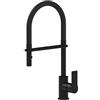 Remer Miscelatore Monocomando Energy Ey541 Per Lavello Con Flessibile Rivestito In Tubo Gomma Soft-Touch Nero Opaco