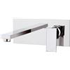 Remer Miscelatore Monocomando Q-Design Qd15 Per Lavabo A Incasso Con Piastra Rettangolare