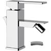 Remer Miscelatore Monocomando Qubika Q20 Per Bidet Con Scarico Quadrato E Aeratore Direzionabile