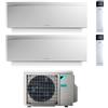 Daikin Climatizzatore Condizionatore Daikin Dual Split Inverter Serie 3 Ftxj R-32 Emura Iii Bianco Bluevolution 12000+12000 Con 2mxm50n9 Wi-Fi Incluso - New -12+12