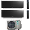 Daikin Climatizzatore Condizionatore Daikin Dual Split Inverter Serie 3 Ftxj R-32 Emura Iii Nero Bluevolution 9000+18000 Con 2mxm68n Wi-Fi Incluso - New -9+18
