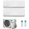 Daikin Climatizzatore Condizionatore Daikin Dual Split Inverter Serie R Ftxm R-32 Perfera Wall Bluevolution 12000+12000 Con 2mxm50n9 Wi-Fi Incluso - New 12+12