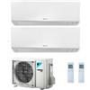 Daikin Climatizzatore Condizionatore Daikin Dual Split Inverter Serie R Ftxm R-32 Perfera Wall Bluevolution 12000+18000 Con 2mxm50n9 Wi-Fi Incluso - New -12+18