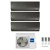 Haier Climatizzatore Condizionatore Haier Trial Split Inverter Flexis Plus Black R-32 9000+9000+12000 Con 3u70s2sr3fa Wi-Fi Hon - New -9+9+12