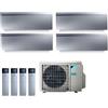 Daikin Climatizzatore Condizionatore Daikin Quadri Split Inverter Serie 3 Ftxj R-32 Emura Iii Argento Bluevolution 7000+7000+12000+12000 Con 4mxm68n9 Wi-Fi Incluso - New -7+7+12+12