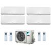 Daikin Climatizzatore Condizionatore Daikin Quadri Split Inverter Serie R Ftxm R-32 Perfera Wall Bluevolution 7000+7000+9000+12000 Con 4mxm80n Wi-Fi Incluso - New -7+7+9+12