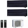 Mitsubishi Electric Climatizzatore Condizionatore Mitsubishi Electric Dual Split Inverter Msz-Ln Kirigamine Style Onice Nero R-32 12000+12000 Con Mxz-2f53vf Wi-Fi New 12+12