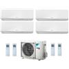 Daikin Climatizzatore Condizionatore Daikin Quadri Split Inverter Serie R Ftxm R-32 Perfera Wall Bluevolution 9000+9000+12000+12000 Con 4mxm80n Wi-Fi Incluso - New 9+9+12+12