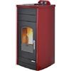 Laminox Termostufa A Pellet Laminox Idroventilata Modello Ester Lux 15 Kw Colore Rossa