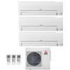 Mitsubishi Electric Climatizzatore Condizionatore Mitsubishi Electric Linea Smart Trial Split Inverter Msz-Hr R-32 9000+9000+9000 Con Mxz-3ha50vf New 9+9+9